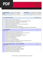 Marketing Plan Template