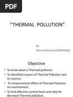 Manoj (12MBA006) Thermal Pollution