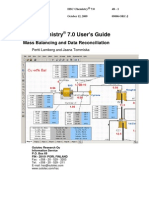 HSC Chemistry 7.0 User's Guide: Mass Balancing and Data Reconciliation