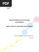 INEVAL - Cédula de Referencia de Las Pruebas SER Estudiante 10mo. EGB PDF