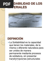 Soldabilidad de Los Materiales