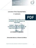 Unidad 1. Marco Normativo Constitucional de Los Cuerpos de Seguridad Publica en Mexico