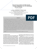 Experimental Evaluation of The Static and Dynamic Characteristics of An Offshore Crane Model