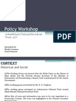 Report of The Working Group On Autonomy For Akashvani and Doordarshan, 1978 - Merlin Oommen /neeti Duaneria - Semester 3 (Batch 2010 - 2012)