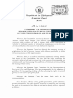 Supreme Court of The Phillipines: Guidelines For Decongestingholding Jails by Enforcing The Rights Ofaccused Persons To Bail and To Speedy Trial