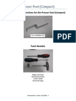 Installation Directions For The Presser Foot (Compact)