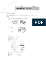 Summative Test 1: Name: - Class: - Date