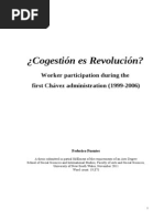 Worker Participation During The First Chávez Administration (1999-2006)