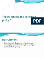 Recruitment and Selection Policy in Nahar