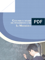 Guia para El Desarrollo Del Pensamiento A Través de La Matematica