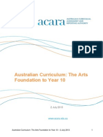 Australian Curriculum The Arts 2 July 2013