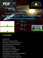 Fisica Moderna, Las Transformaciones de Lorentz. Relatividad Especial. Dilatación Del Tiempo y Contracción de Las Longitudes