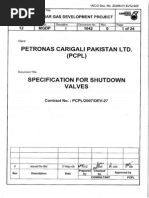 Spec For Shutdown Valves