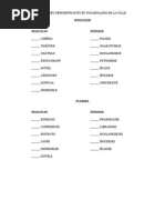 Adjectifs Démonstratifs Et Vocabulaire de La Ville