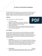 Fin 4663 Structure of Case Study Invest - Policy Hewlett Foundation