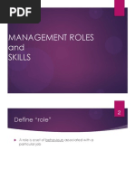 Management Roles and Skills