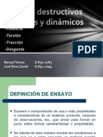 Ensayos Destructivos Estáticos y Dinámicos