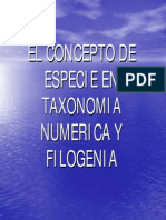 El Concepto de Especie en Taxonomia Numerica Y-1