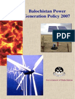 Balochistan Power Generation Policy, 2007