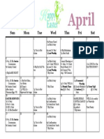 Calendar, April 2014