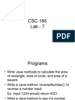 CSC 185-Seventh Lab