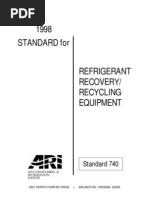 1998 Standard For Refrigerant Recovery/ Recycling Equipment