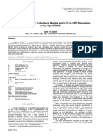 Comparison of Rans Turbulence Models and Les in CFD Simulation Using Openfoam