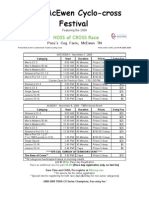 2009 McEwen Cross Festival Flyer