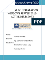 Manual de Instalación de Directorio Activo en Windows Server 2012-MuniveRios