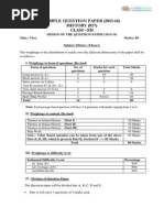 CBSE Class 12 History Sample Paper (For 2014)