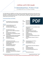 International Days Years List