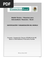 1 Modelo Técnico Financiero Justificación y Organización