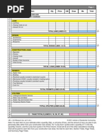 Cost Estimating Worksheet