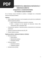 Democracia Representativa, Democracia Participativa y Democracia Directa - Diapositivas y Notas