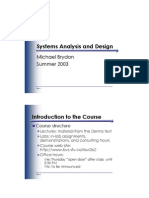 Systems Analysis and Design: Michael Brydon Summer 2003