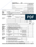 2011 Irs Tax Form 1040 A Individual Income Tax Return