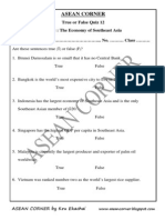 ASEAN True or False Quiz 12