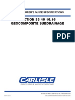 SECTION 33 46 16.16 Geocomposite Subdrainage: Manufacturer'S Guide Specifications