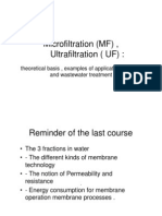 Microfiltration (MF), Ultrafiltration (UF)