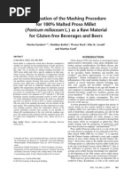 Optimisation of The Mashing Procedure For 100% Malted Proso Millet (Panicum Miliaceum L.) As A Raw Material For Gluten-Free Beverages and Beers