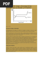 Curvas de Varga y Descarga de Una Bateria