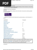 CAS 720 Auditor's Responsibilities