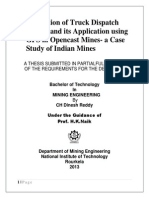 Evaluation of Truck Dispatch System and Its Application Using GPS in Opencast Mines - A Case Study of Indian Mines