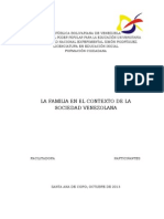 La Familia en El Contexto de La Sociedad Venezolana