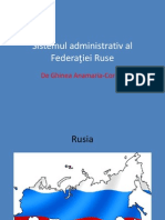 Sistemul Administrativ Al Federaţiei Ruse