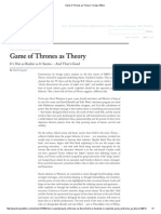 Game of Thrones As Theory - Foreign Affairs