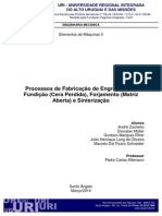 Processos de Fabricação de Engrenagens