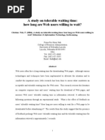 A Study On Tolerable Waiting Time: How Long Are Web Users Willing To Wait?