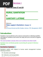 Rural Sanitation & Sanitary Latrine: Building Services 1