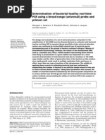 Determibation of Bacterial Load by Real Time PCR Using A Broad Range Universal Probeand Primers Set